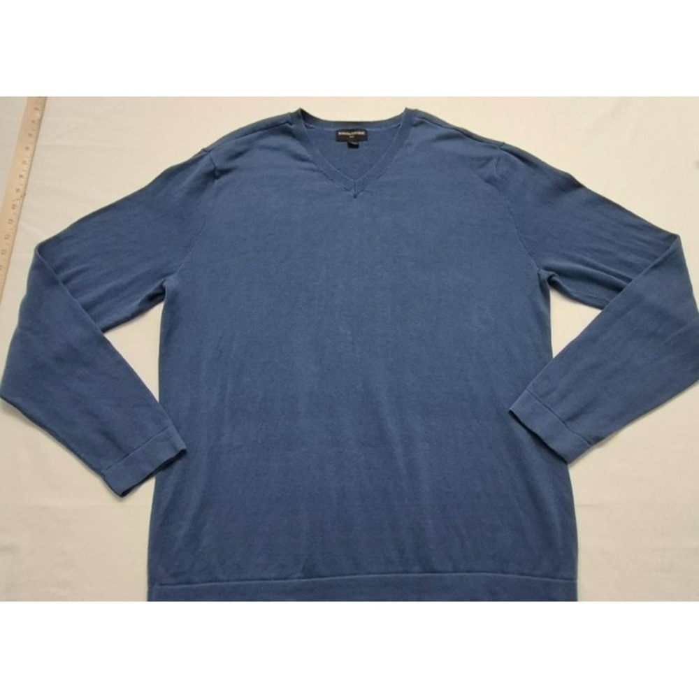 Banana Republic Men's Blue V-neck Long‎ Sleeve pullover Sweater Size XL